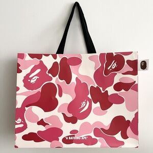 LIMITED EDITION A Bathing Ape BAPE Pink Red Camouflage Shopping Gift Bag
